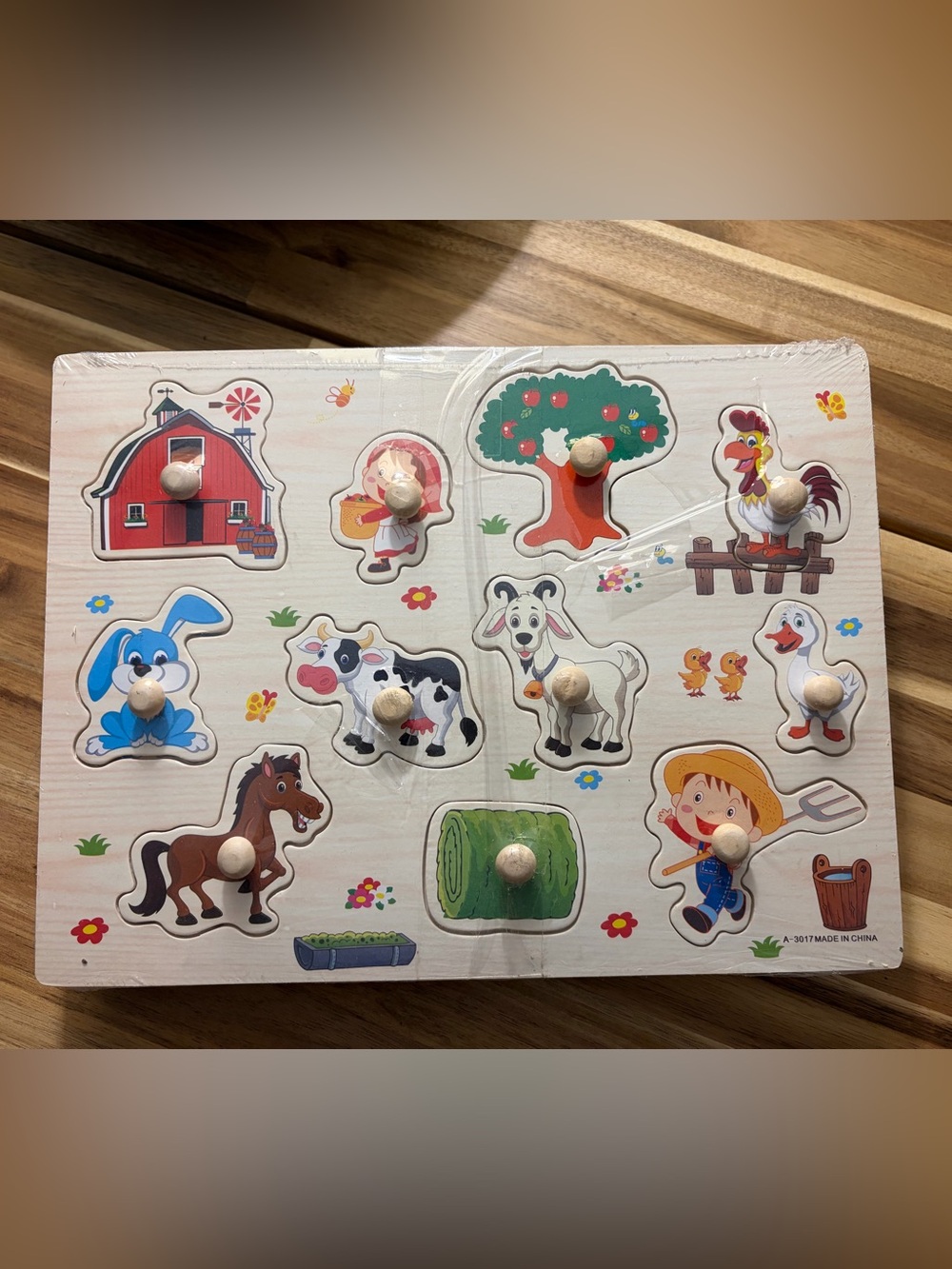 NWT: 4-pack of wooden puzzles for toddlers babies